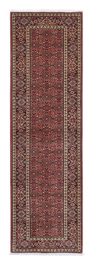 Alfombra de pasillo Alfombra persa - Bidjar - 298 x 85 cm - rojo oscuro