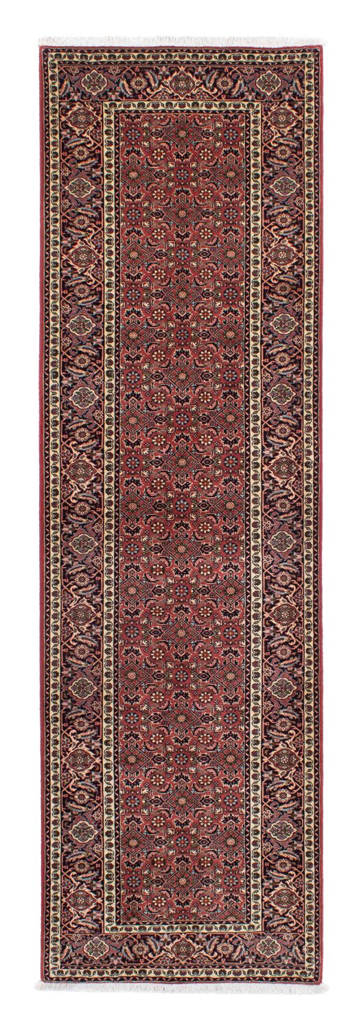 Alfombra de pasillo Alfombra persa - Bidjar - 298 x 85 cm - rojo oscuro
