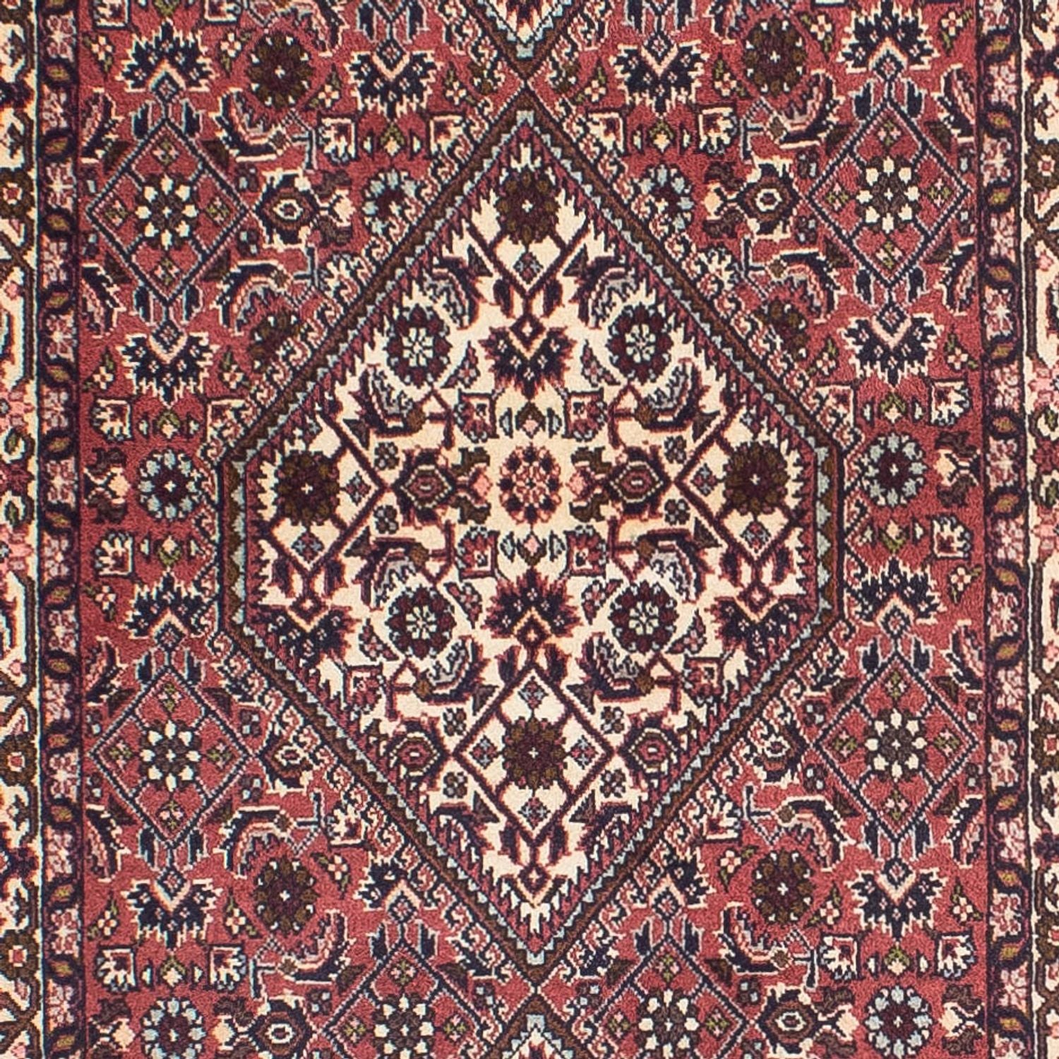 Alfombra de pasillo Alfombra persa - Bidjar - 310 x 83 cm - rojo claro
