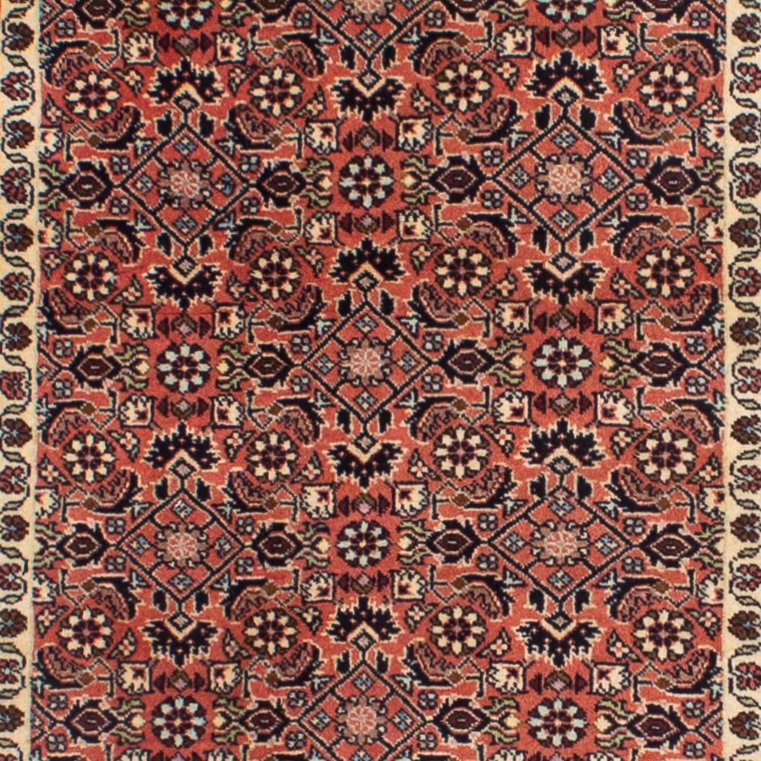 Alfombra de pasillo Alfombra persa - Bidjar - 290 x 79 cm - rojo claro
