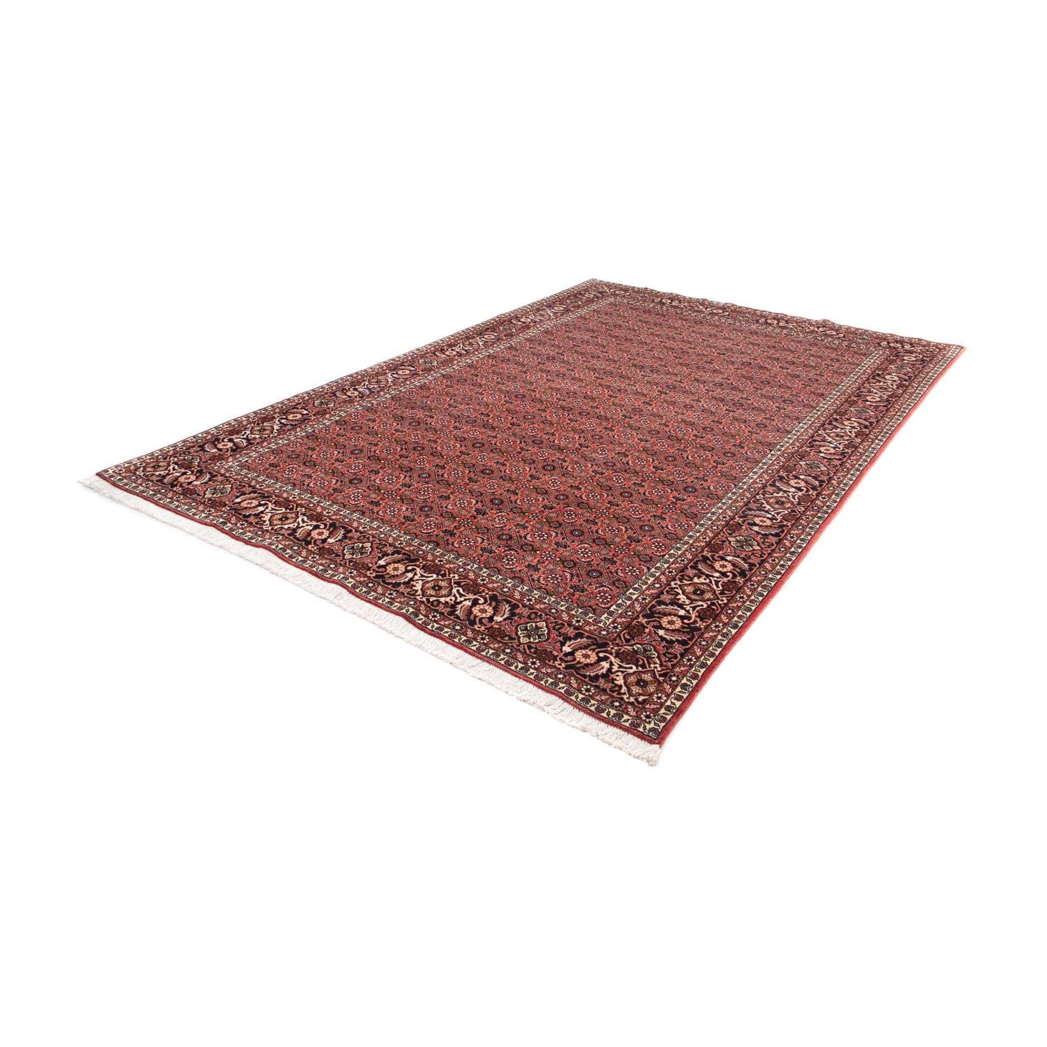 Alfombra persa - Bidjar - 295 x 196 cm - rojo oscuro
