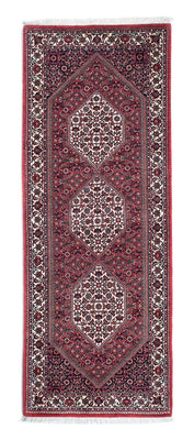 Alfombra de pasillo Alfombra persa - Bidjar - 208 x 74 cm - rojo