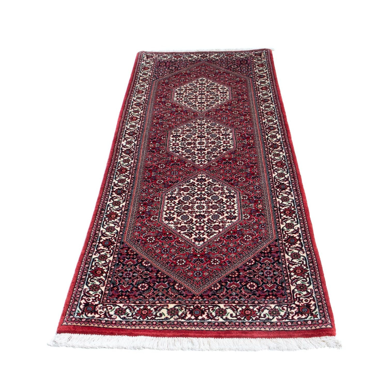 Alfombra de pasillo Alfombra persa - Bidjar - 208 x 74 cm - rojo