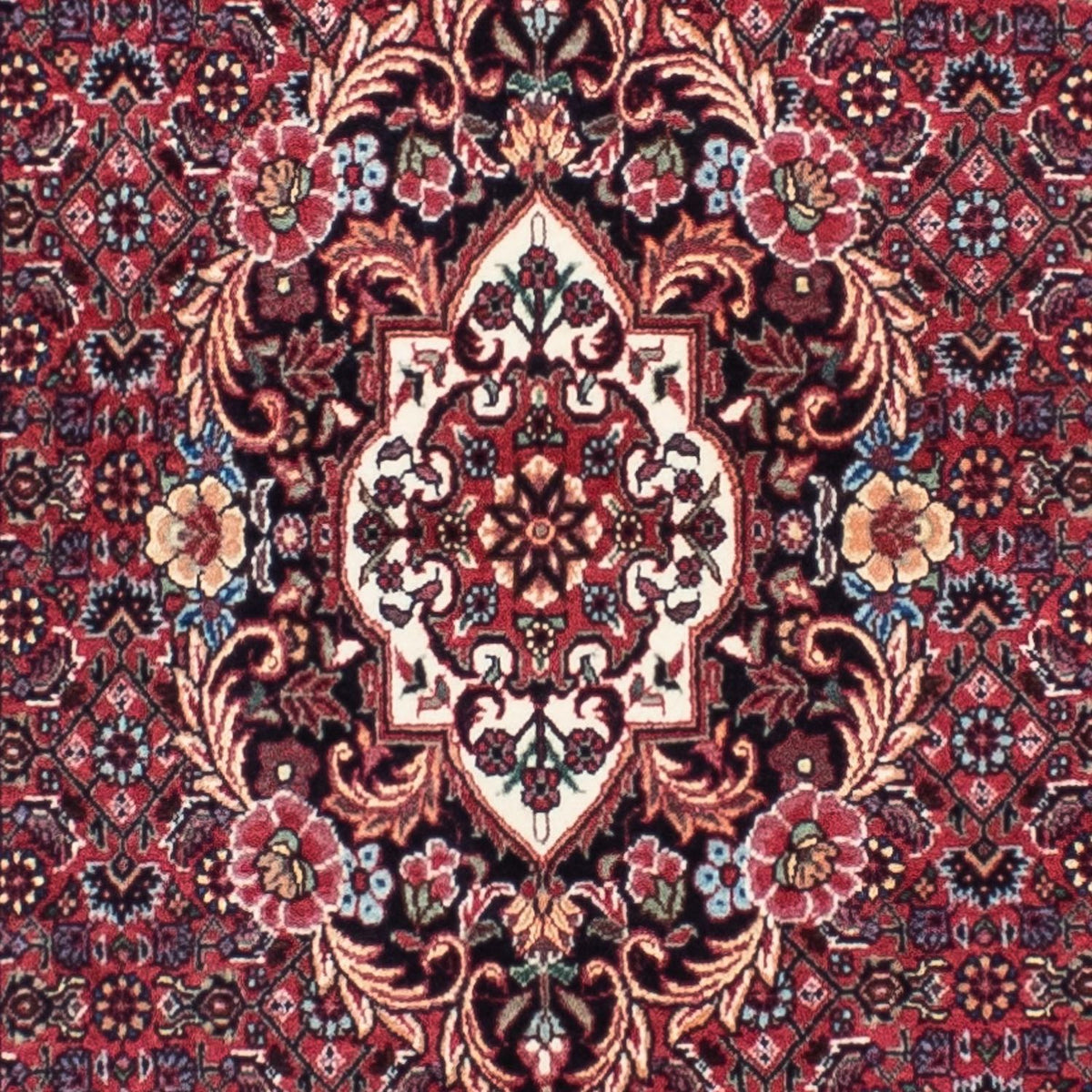 Alfombra de pasillo Alfombra persa - Bidjar - 313 x 82 cm - rojo oscuro