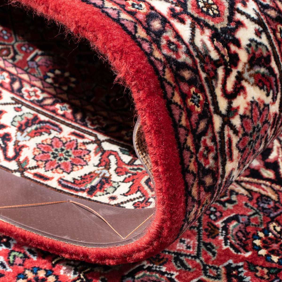 Alfombra de pasillo Alfombra persa - Bidjar - 313 x 82 cm - rojo oscuro