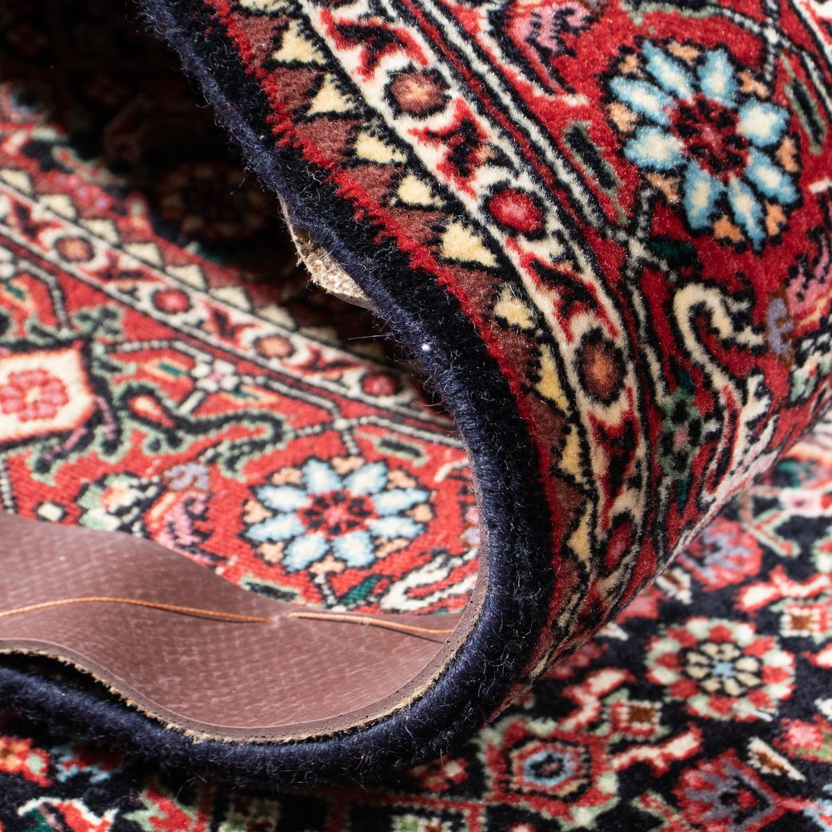 Alfombra de pasillo Alfombra persa - Bidjar - 298 x 82 cm - azul oscuro