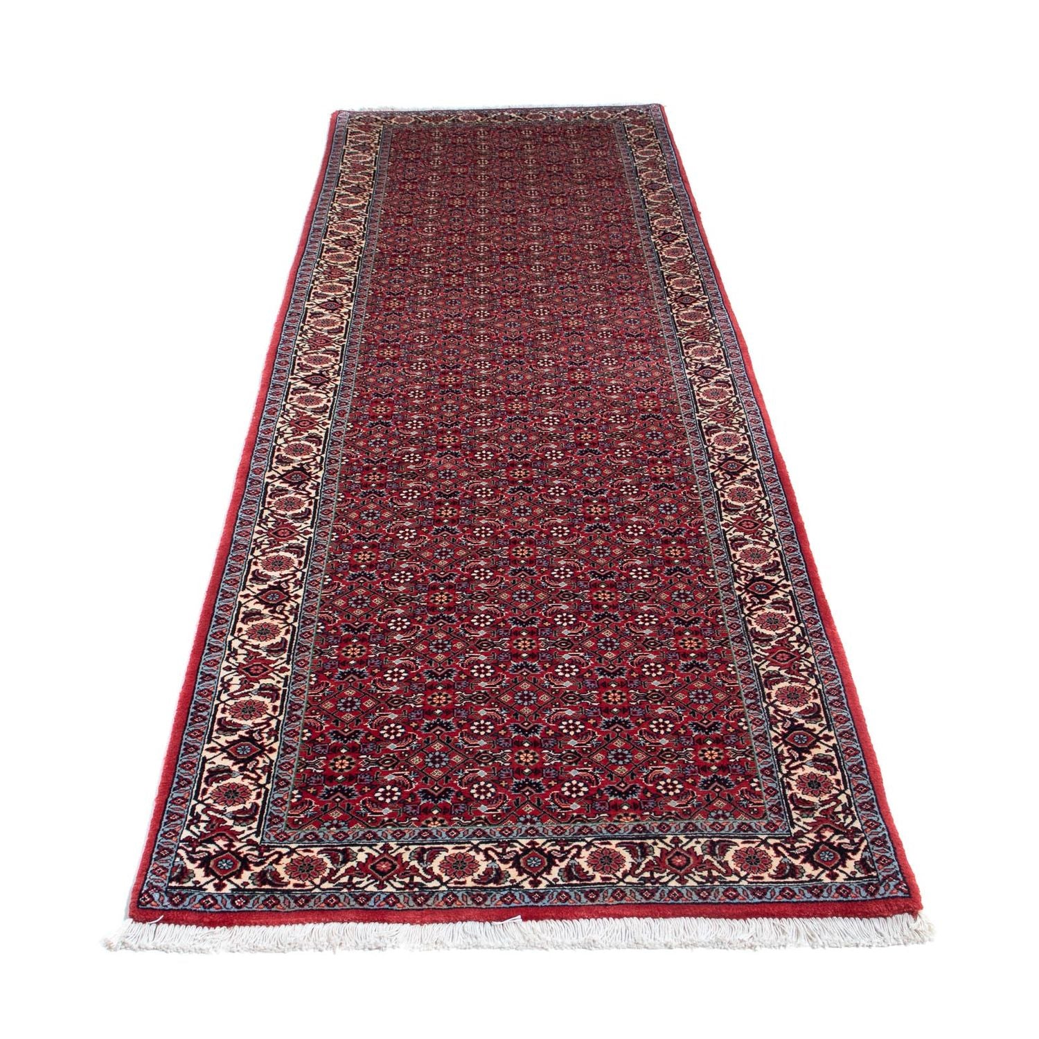 Alfombra de pasillo Alfombra persa - Bidjar - 302 x 81 cm - rojo