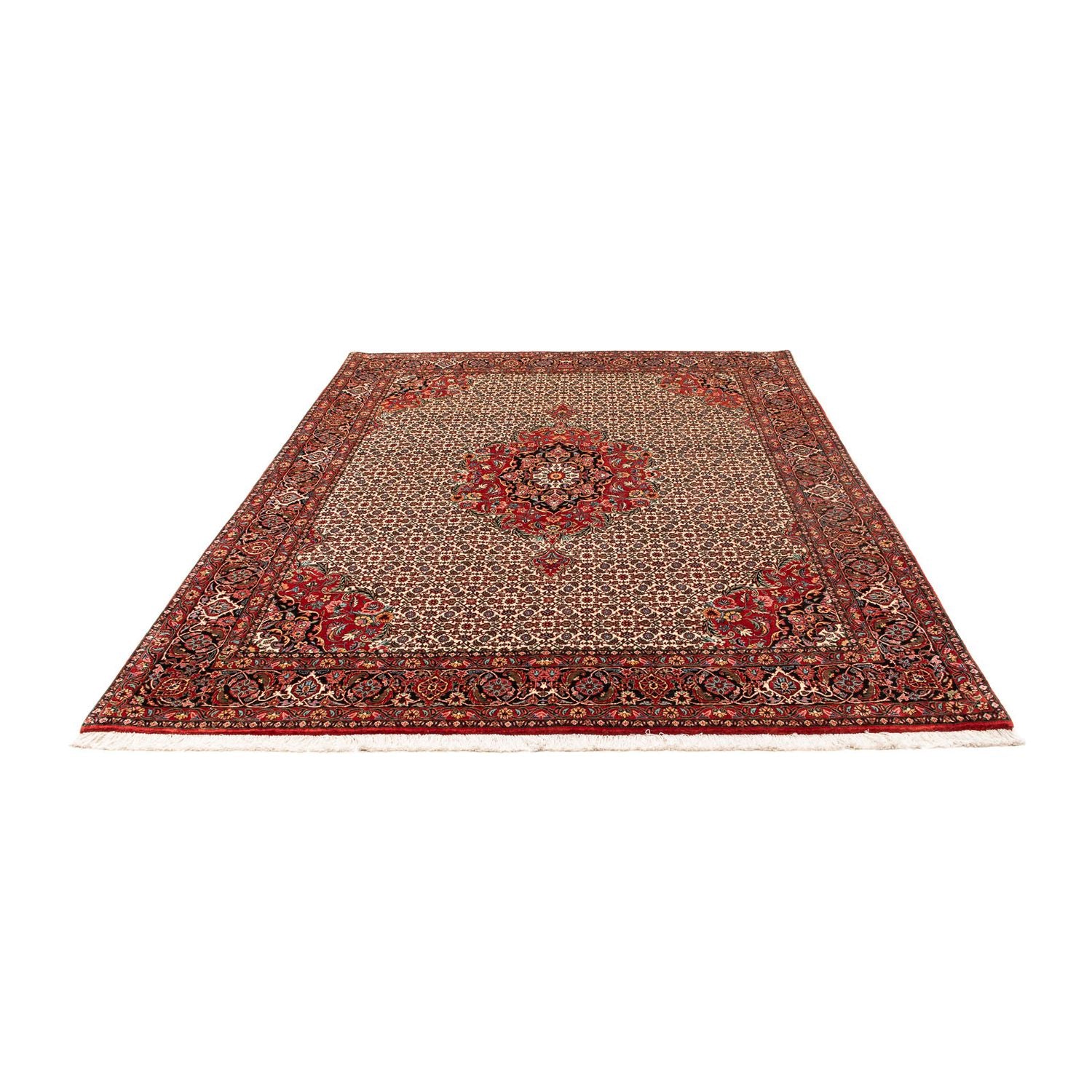 Alfombra persa - Bidjar - 258 x 200 cm - rojo oscuro