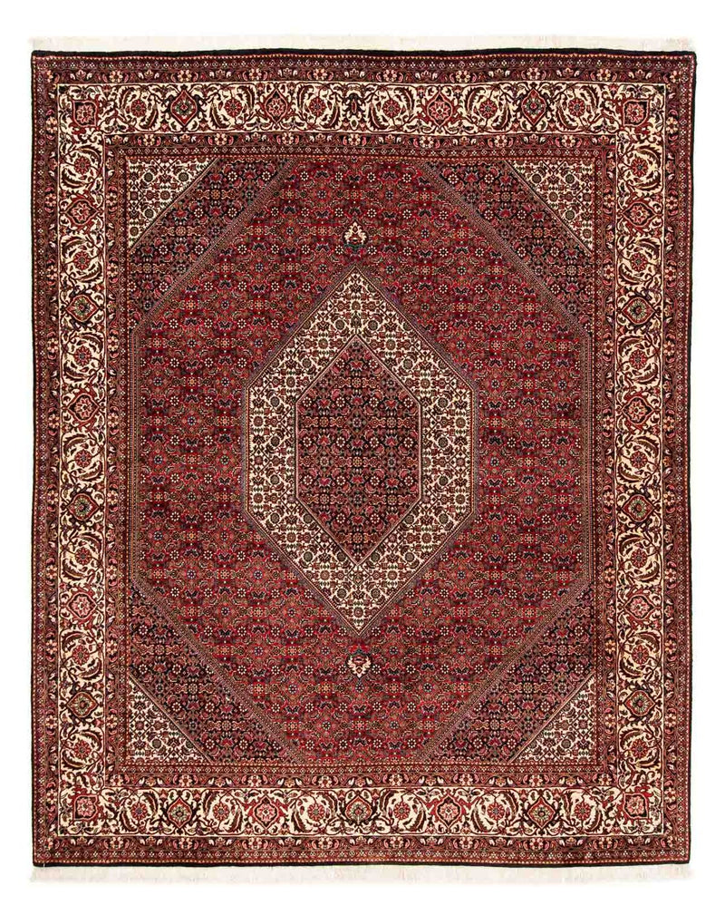 Alfombra persa - Bidjar - 244 x 200 cm - rojo oscuro