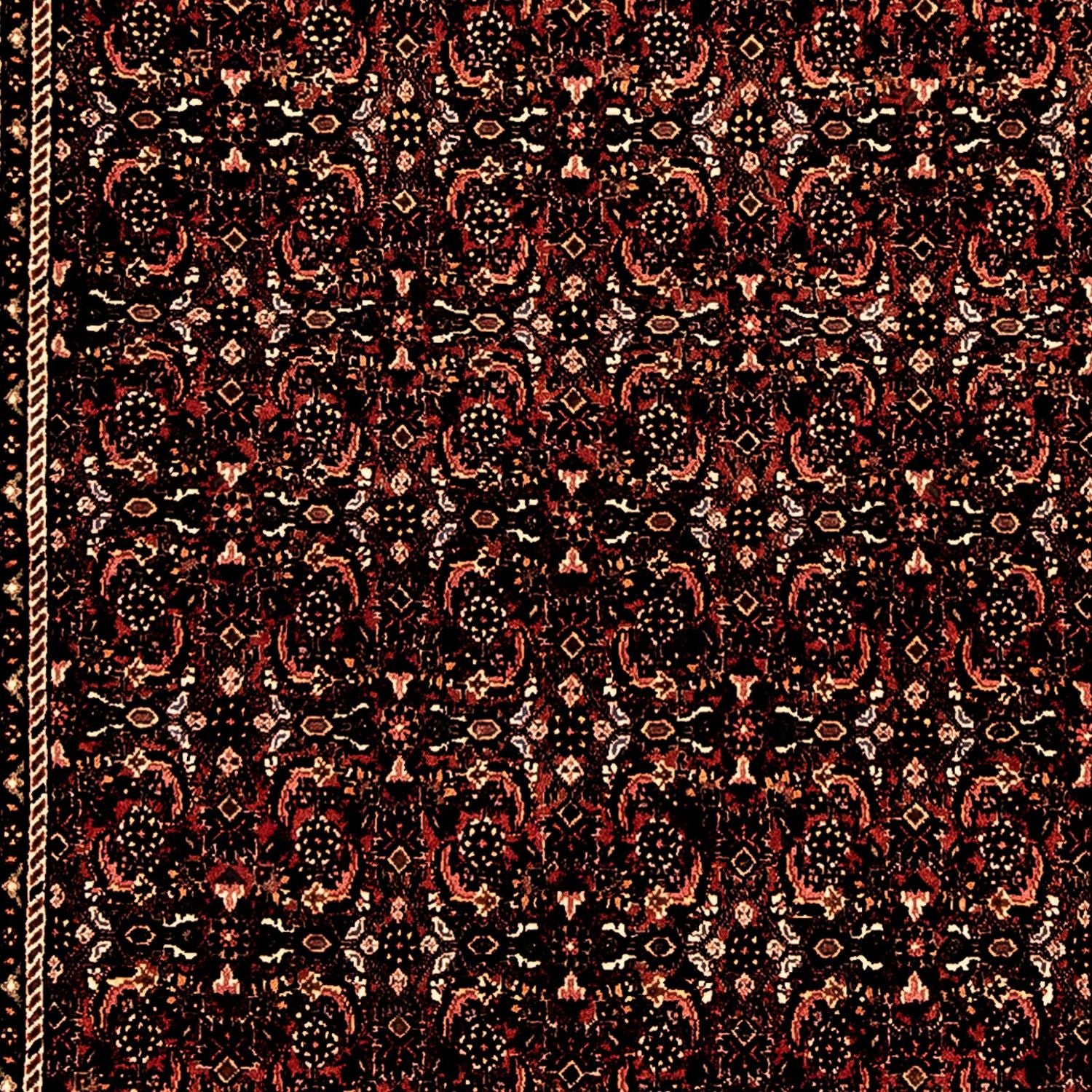 Alfombra de pasillo Alfombra persa - Bidjar - 293 x 100 cm - rojo oscuro
