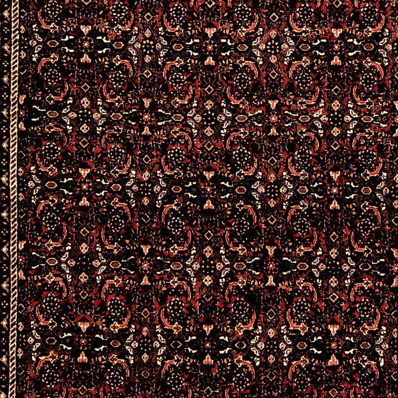 Alfombra de pasillo Alfombra persa - Bidjar - 293 x 100 cm - rojo oscuro
