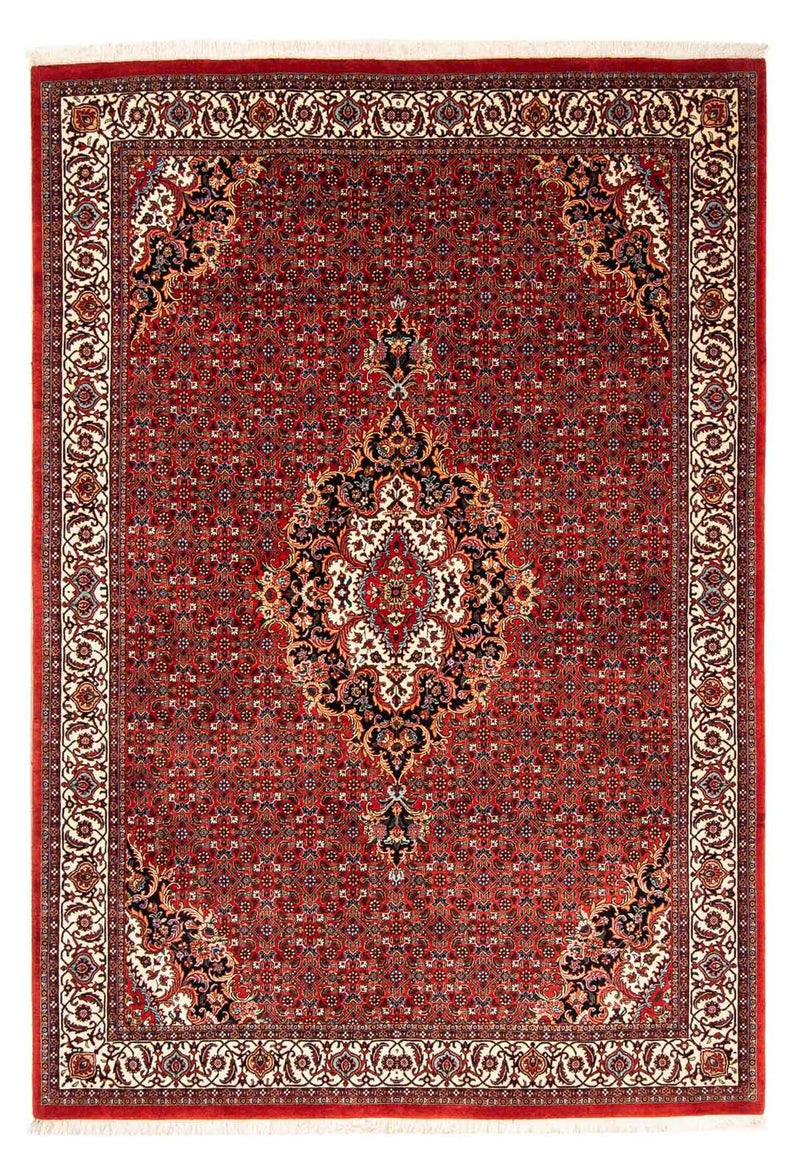 Alfombra persa - Bidjar - 242 x 168 cm - rojo oscuro