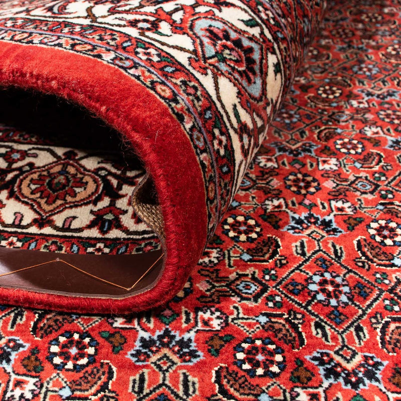 Alfombra persa - Bidjar - 242 x 168 cm - rojo oscuro