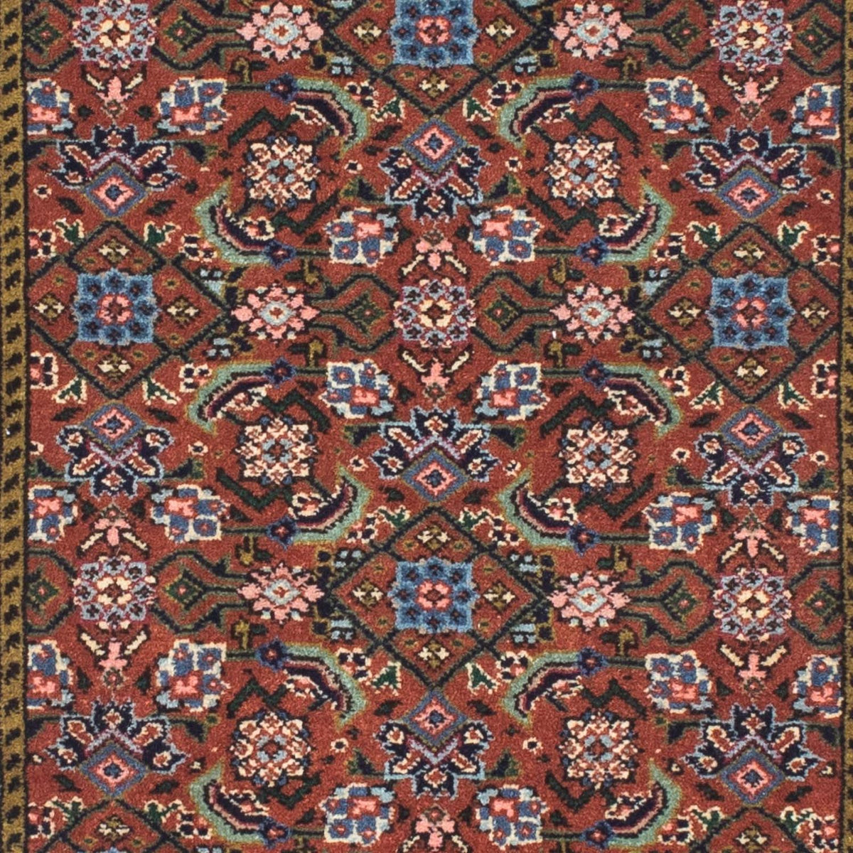 Alfombra de pasillo Alfombra persa - Bidjar - 196 x 48 cm - azul oscuro