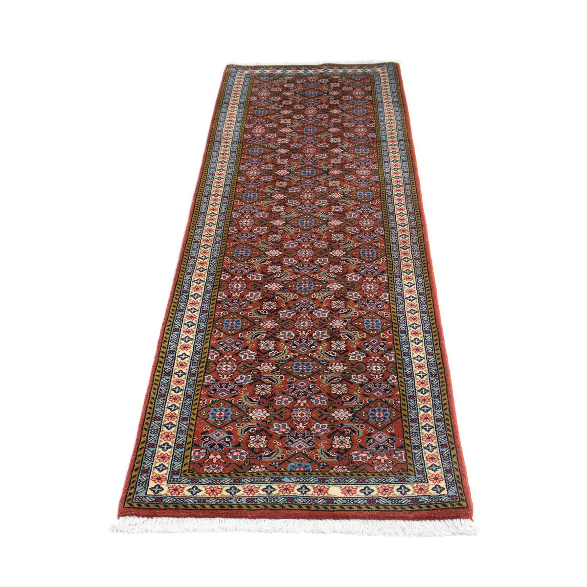Alfombra de pasillo Alfombra persa - Bidjar - 196 x 48 cm - azul oscuro
