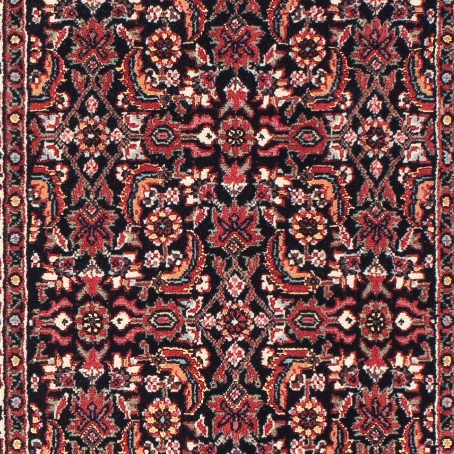 Alfombra de pasillo Alfombra persa - Bidjar - 195 x 48 cm - azul oscuro