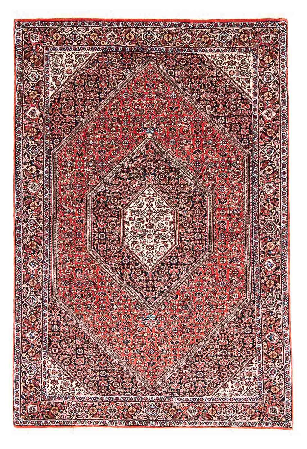 Alfombra persa - Bidjar - 170 x 110 cm - rojo