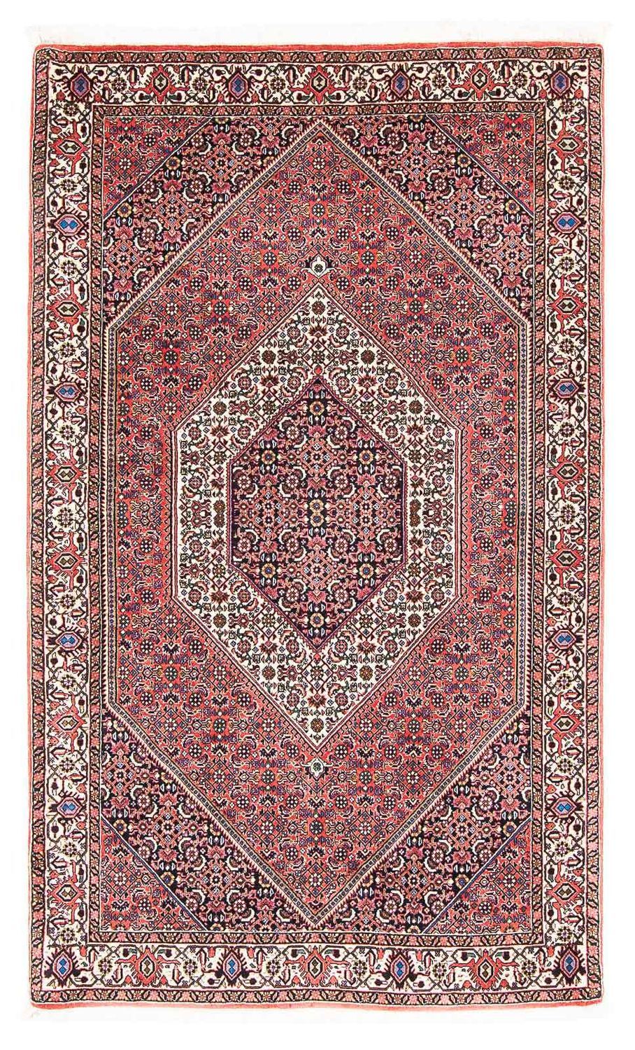 Alfombra persa - Bidjar - 182 x 112 cm - rojo claro