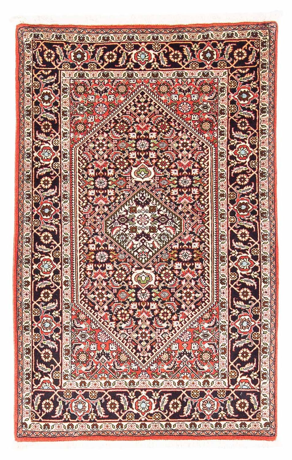 Alfombra persa - Bidjar - 136 x 83 cm - rojo