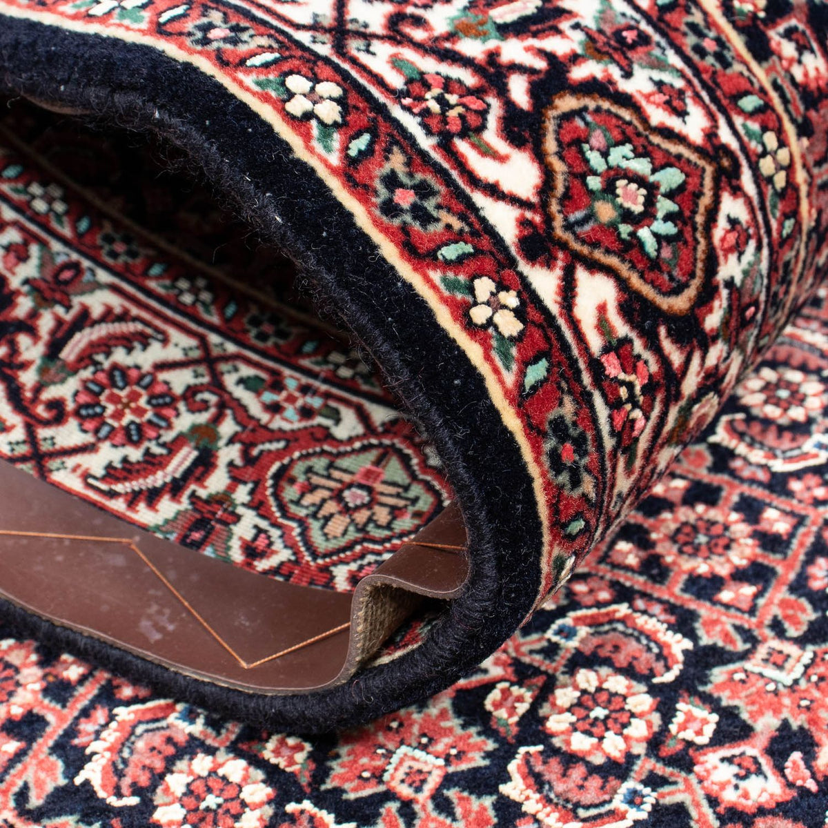 Alfombra de pasillo Alfombra persa - Bidjar - 195 x 100 cm - azul oscuro