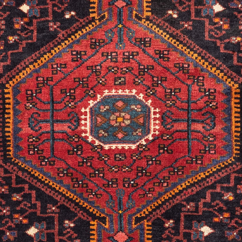 Alfombra persa - Nómada - 127 x 90 cm - rojo oscuro