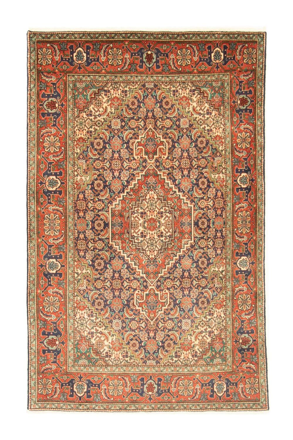 Alfombra Persa - Tabriz - Real - 145 x 95 cm - azul oscuro