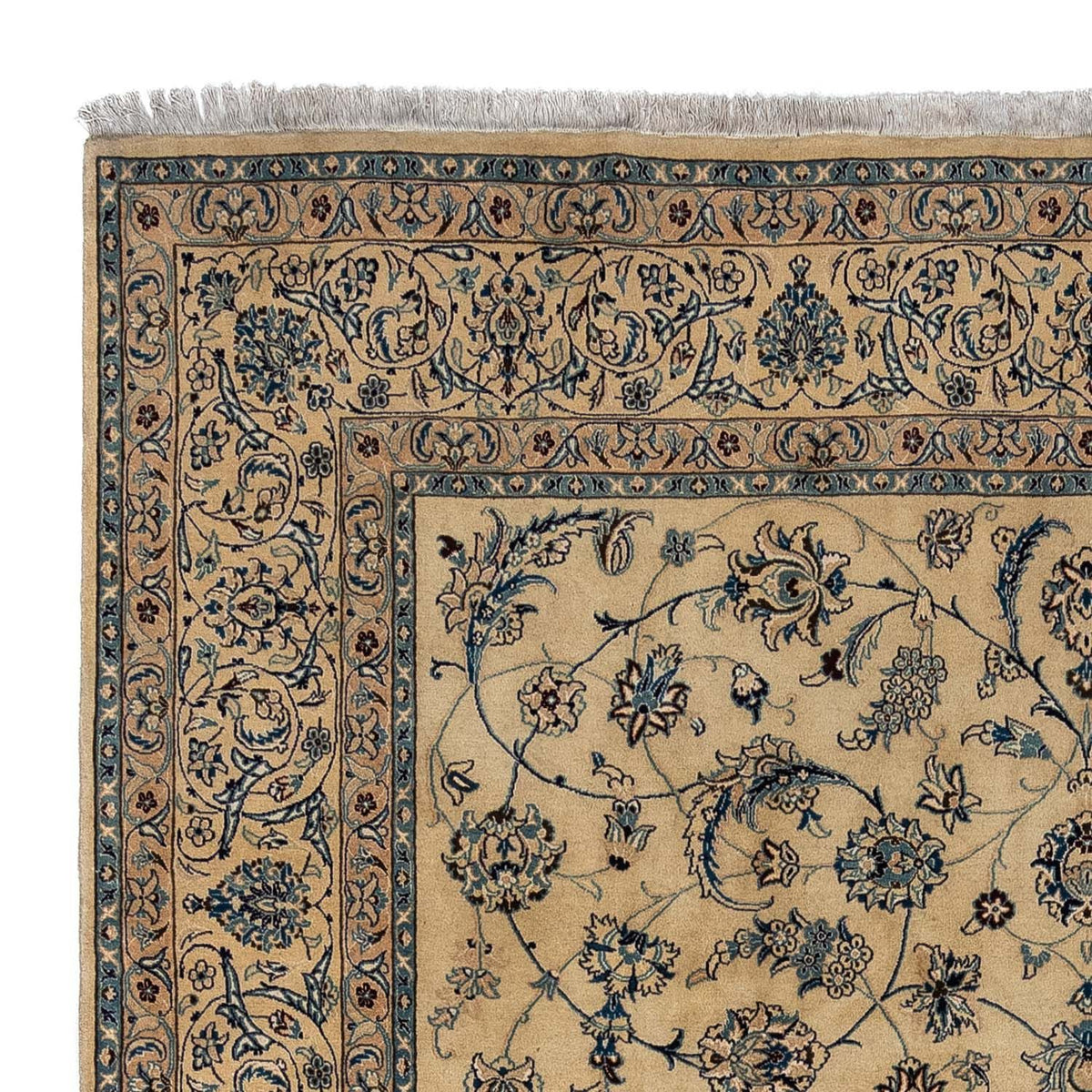 Alfombra Persa - Nain - Real - 343 x 247 cm - marrón claro