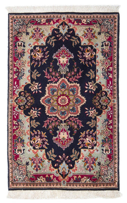 Alfombra Persa - Tabriz - Real - 90 x 60 cm - azul oscuro