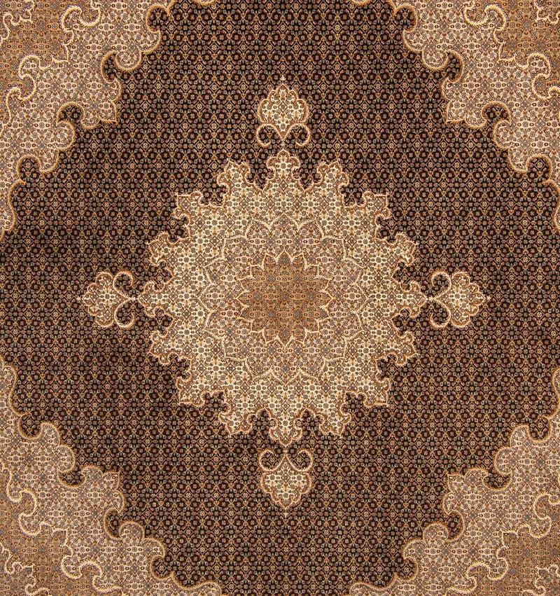 Alfombra persa - Tabriz - 270 x 252 cm - azul oscuro