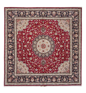 Alfombra Persa - Tabriz - Real cuadrado  - 306 x 302 cm - rojo oscuro