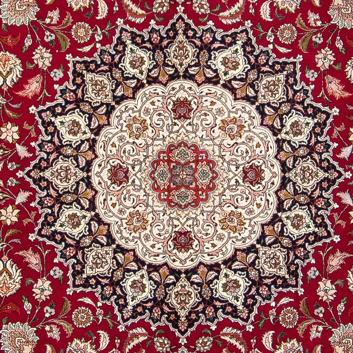 Alfombra Persa - Tabriz - Real cuadrado  - 306 x 302 cm - rojo oscuro