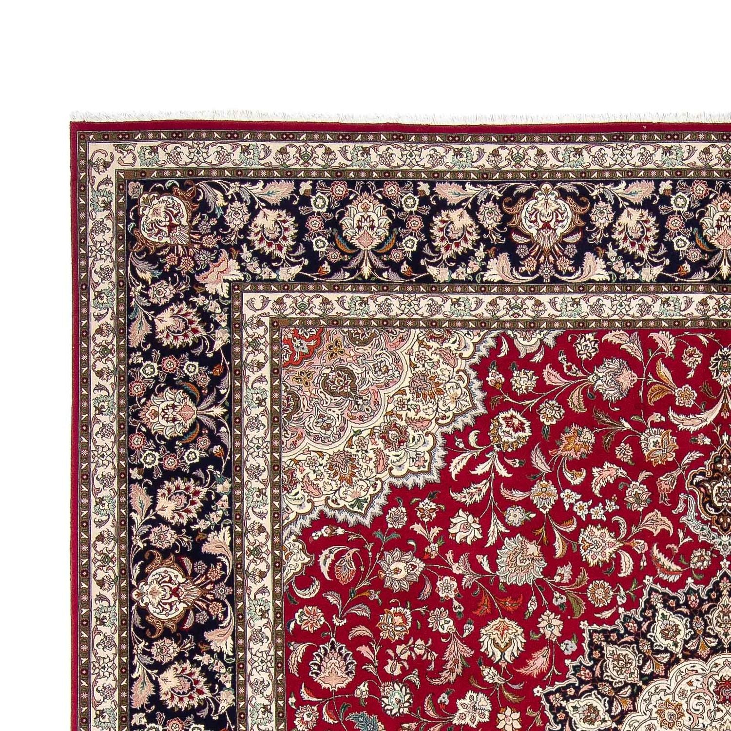 Alfombra Persa - Tabriz - Real cuadrado  - 306 x 302 cm - rojo oscuro