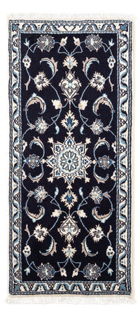 Alfombra persa - Nain - 142 x 62 cm - azul oscuro