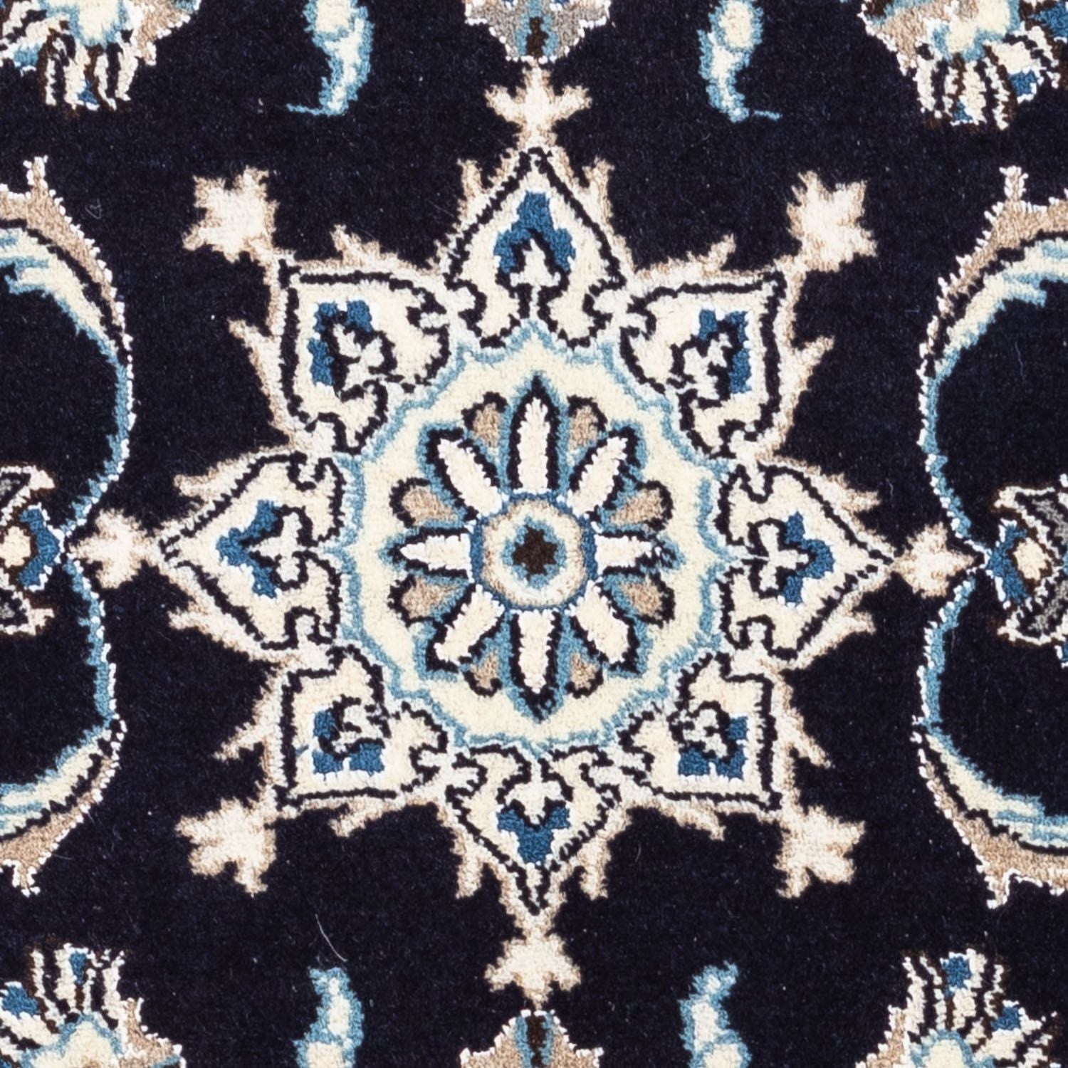 Alfombra persa - Nain - 142 x 62 cm - azul oscuro