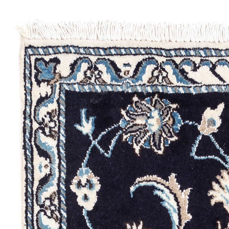 Alfombra persa - Nain - 142 x 62 cm - azul oscuro