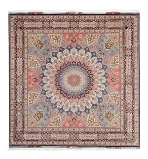 Alfombra Persa - Tabriz - Real cuadrado  - 250 x 248 cm - marrón claro