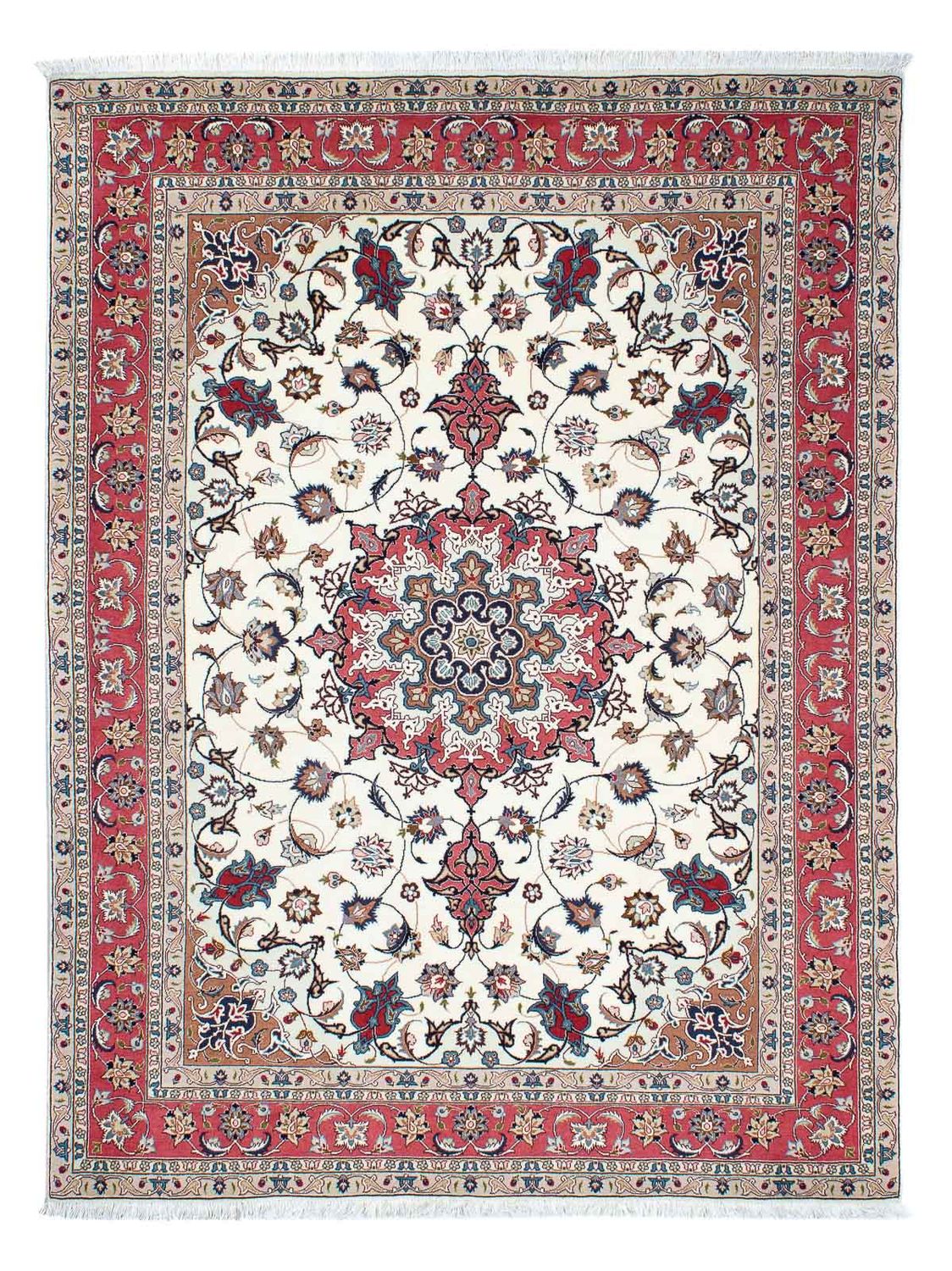 Alfombra Persa - Tabriz - Real - 206 x 150 cm - beige