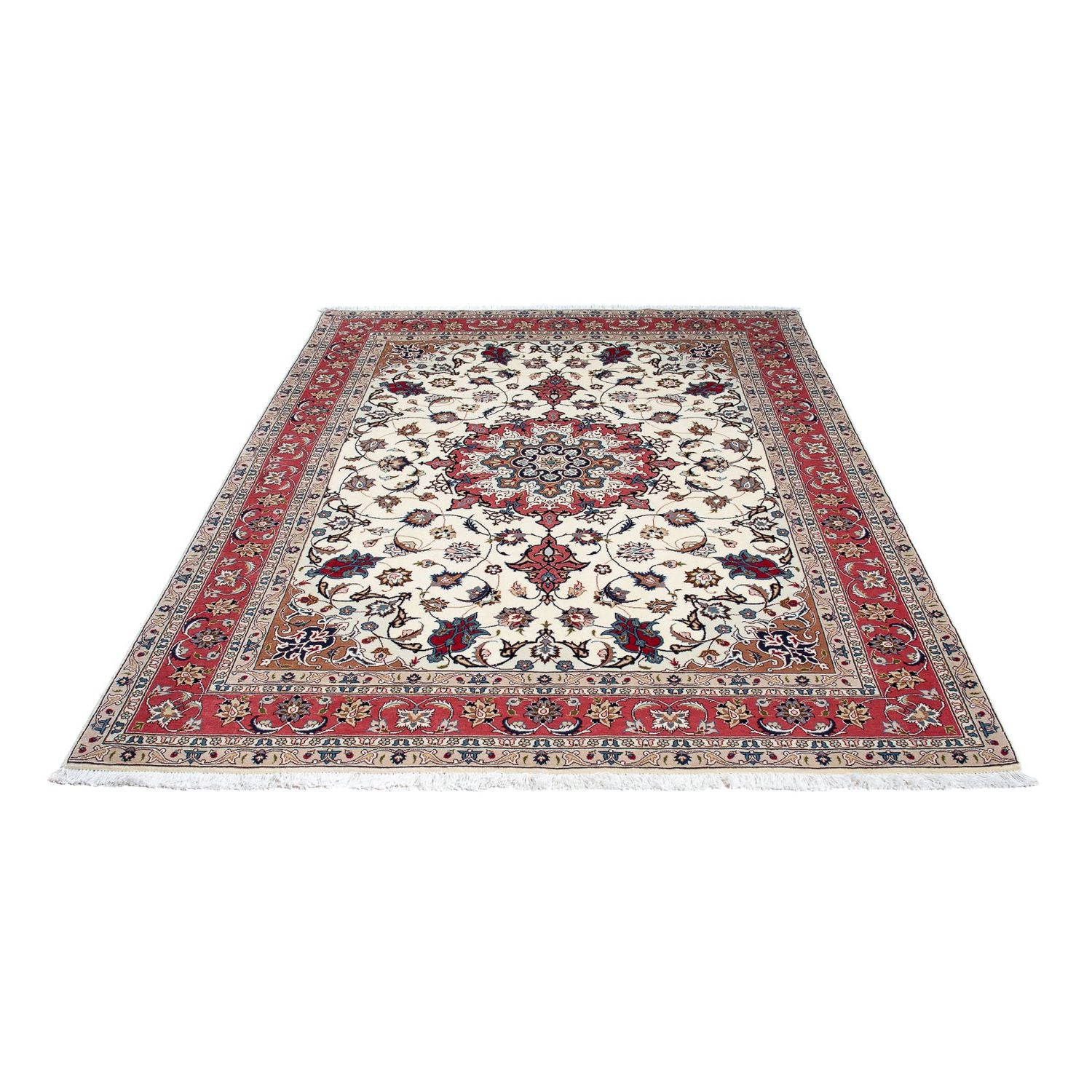Alfombra Persa - Tabriz - Real - 206 x 150 cm - beige