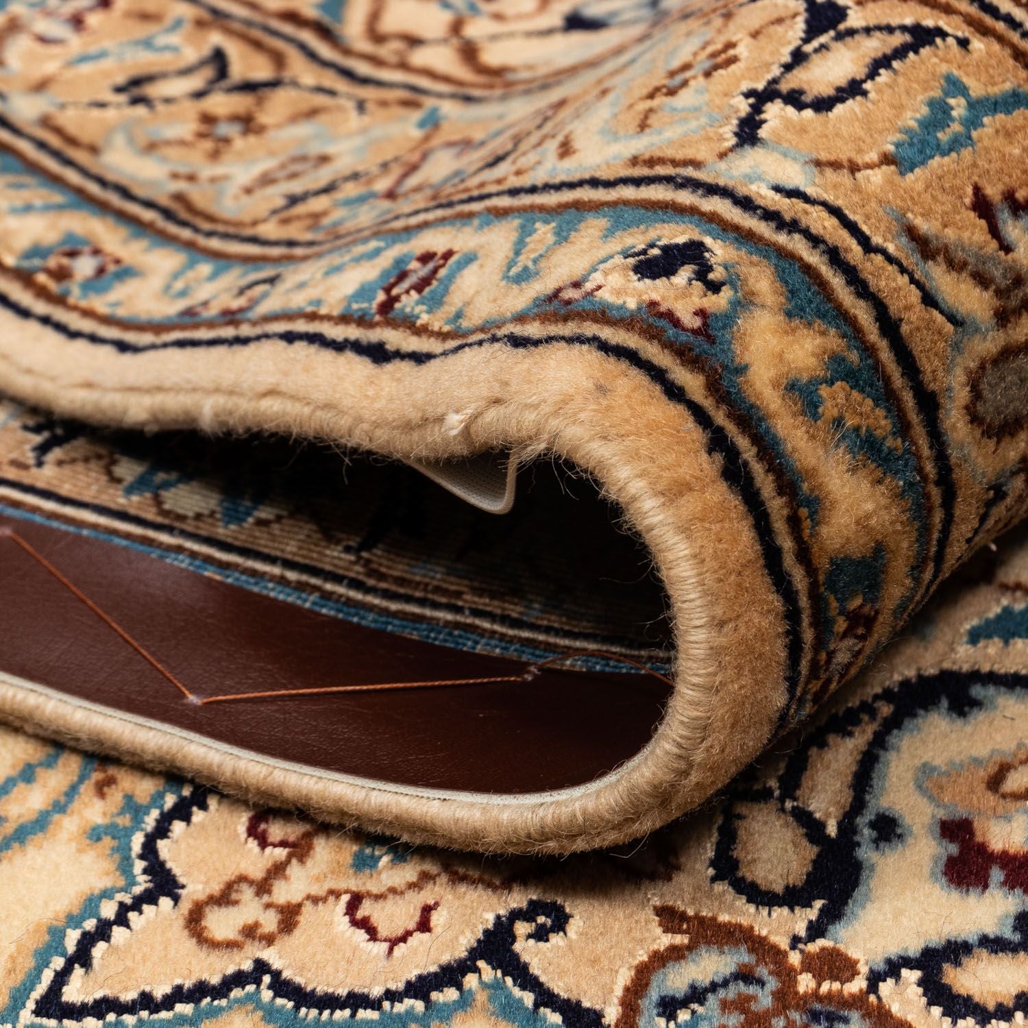 Alfombra Persa - Nain - Real - 373 x 246 cm - beige oscuro