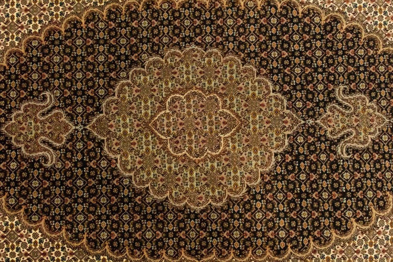 Alfombra Persa - Tabriz - Real - 151 x 102 cm - azul oscuro
