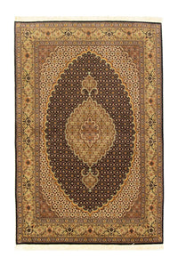 Alfombra Persa - Tabriz - Real - 156 x 103 cm - negro