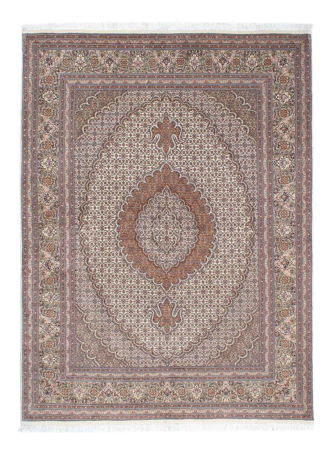 Alfombra persa - Tabriz - 203 x 146 cm - marrón claro