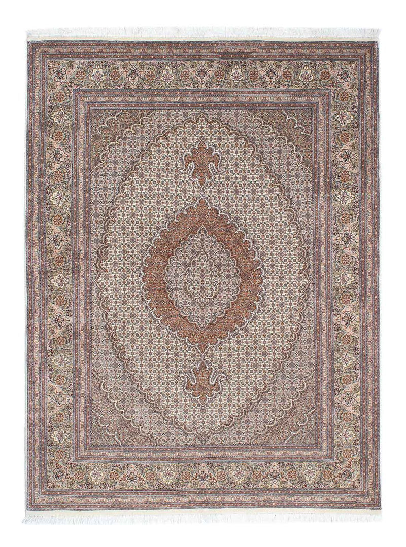 Alfombra persa - Tabriz - 203 x 146 cm - marrón claro