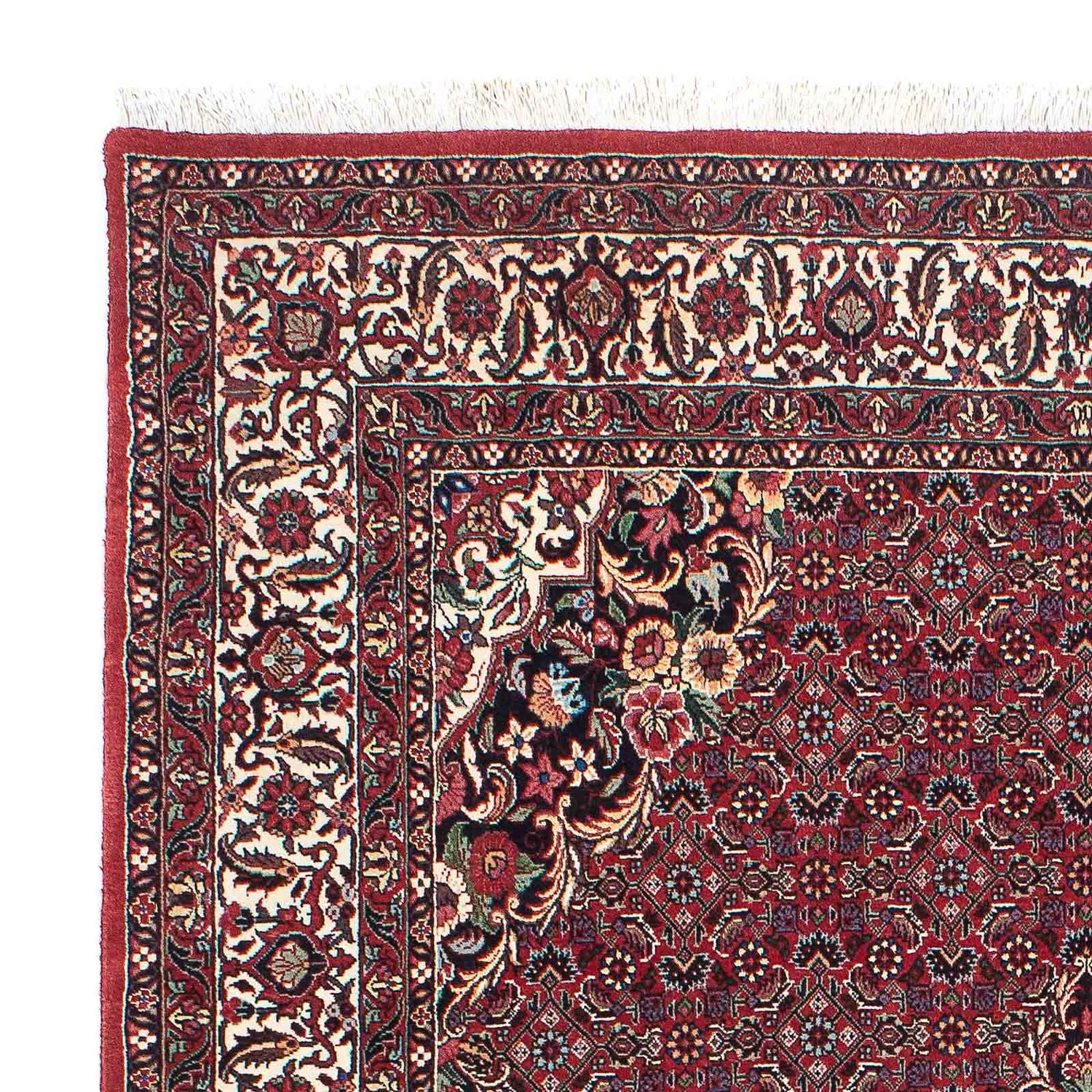 Alfombra persa - Bidjar - 233 x 140 cm - rojo oscuro