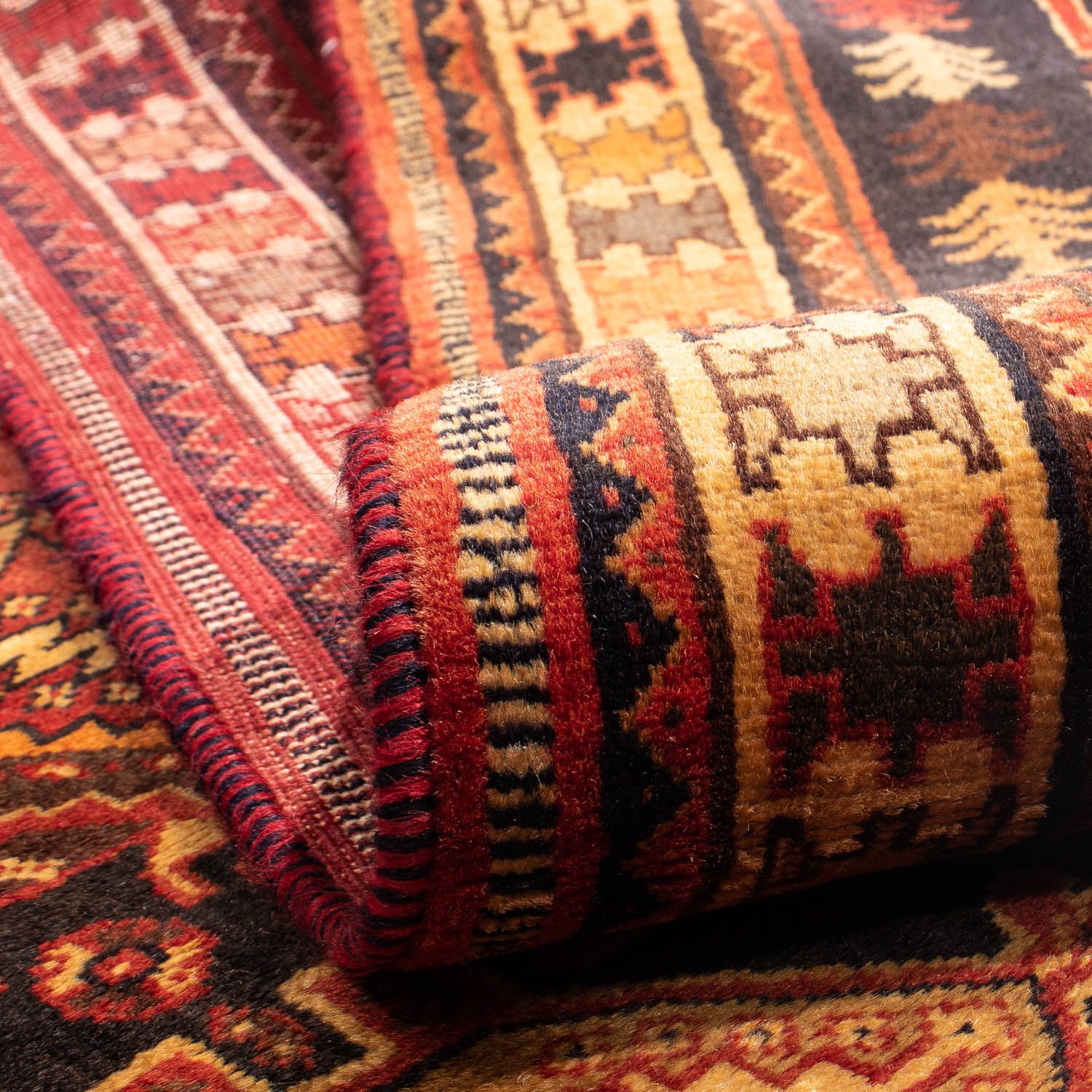 Alfombra persa - Nómada - 290 x 186 cm - rojo oscuro