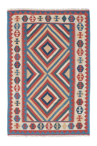Alfombra Kelim - Oriental - 183 x 124 cm - azul