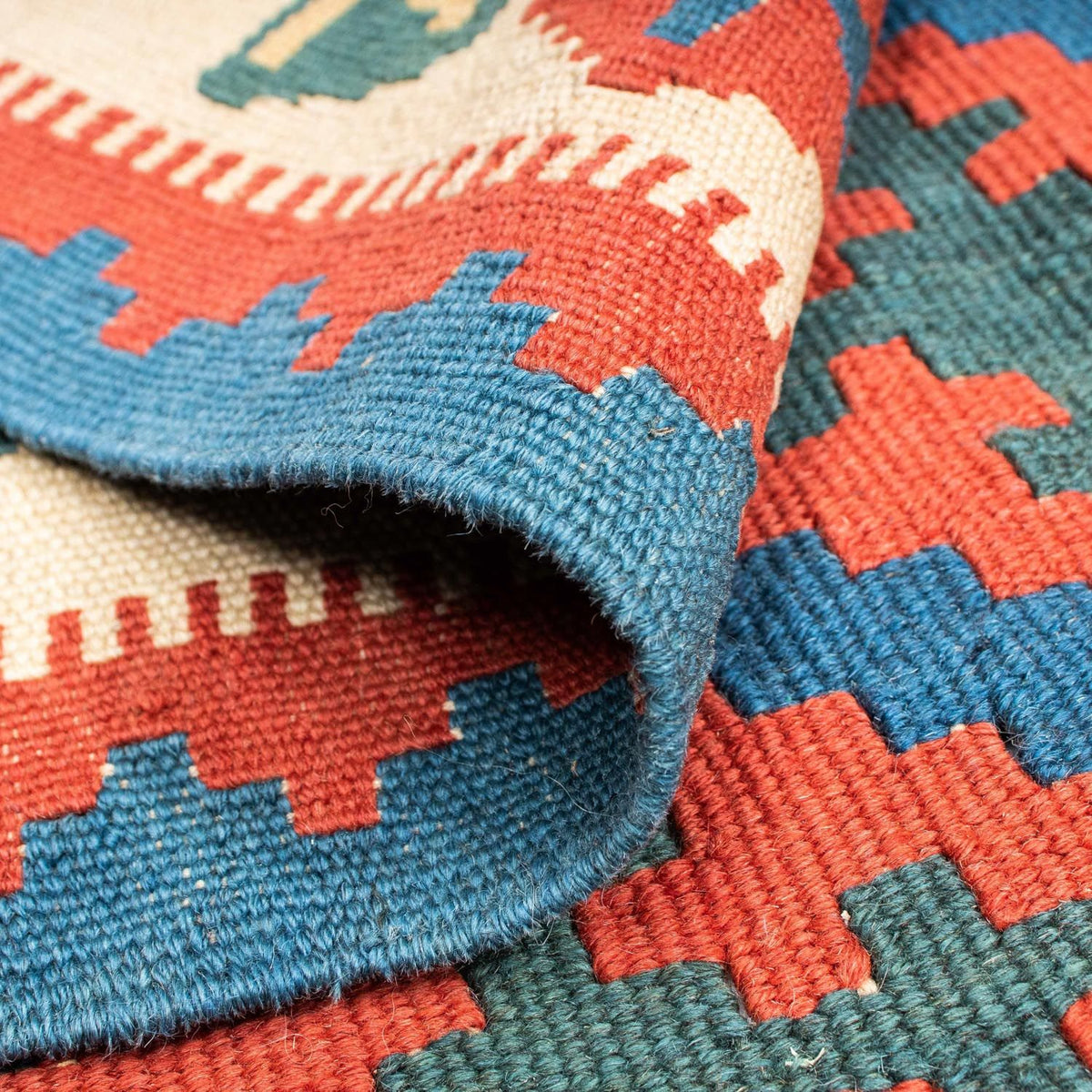 Alfombra Kelim - Oriental - 185 x 112 cm - azul