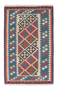 Alfombra Kelim - Oriental - 174 x 115 cm - azul