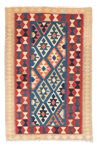 Alfombra Kelim - Oriental - 152 x 100 cm - azul