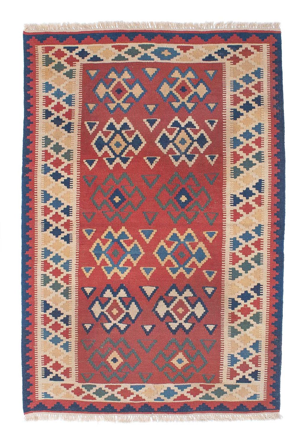 Alfombra Kelim - Oriental - 156 x 105 cm - rojo oscuro